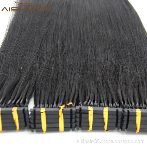 Aisi Hair 2018 New Arrival 6D Hair Extension Double Drawn Human Hair 6D Extensions Cuticle Aligned
